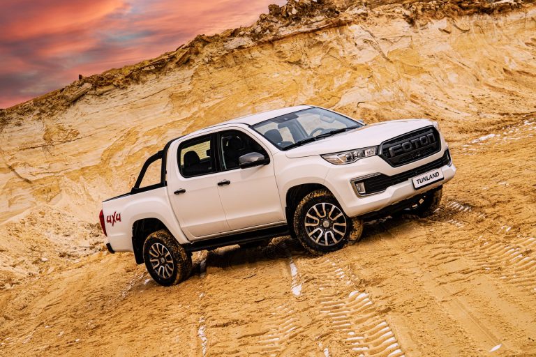FOTON Tunland double-cab pickup on an unpaved road